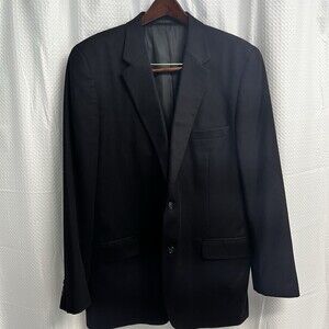 Club Room Mens 100% Cashmere Black Blazer Classic Closet Staple 44L Quiet Luxury